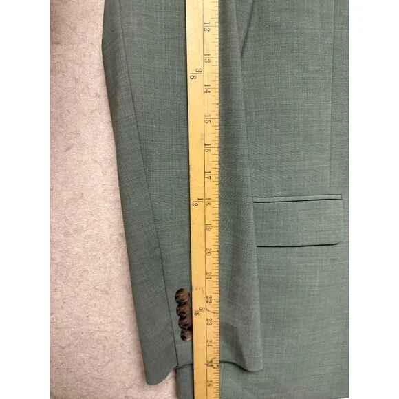 NEW 3D Wool Nordstrom Men's Blazer Green Wool Blend Lined Size 40R Jacket